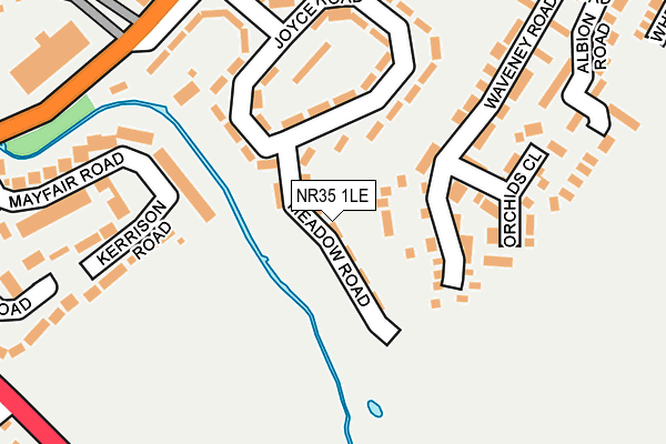 NR35 1LE map - OS OpenMap – Local (Ordnance Survey)