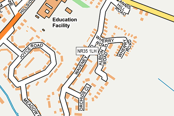 NR35 1LH map - OS OpenMap – Local (Ordnance Survey)