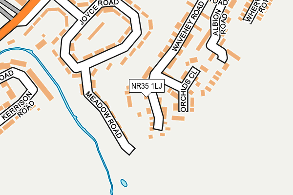 NR35 1LJ map - OS OpenMap – Local (Ordnance Survey)