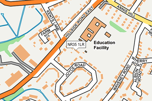 NR35 1LR map - OS OpenMap – Local (Ordnance Survey)