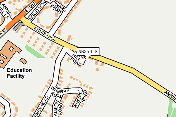 NR35 1LS map - OS OpenMap – Local (Ordnance Survey)