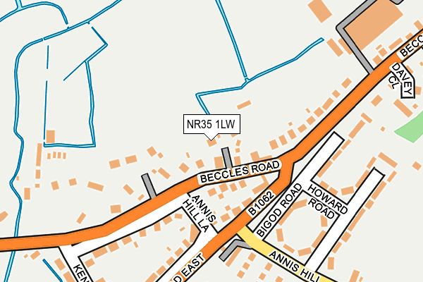 NR35 1LW map - OS OpenMap – Local (Ordnance Survey)