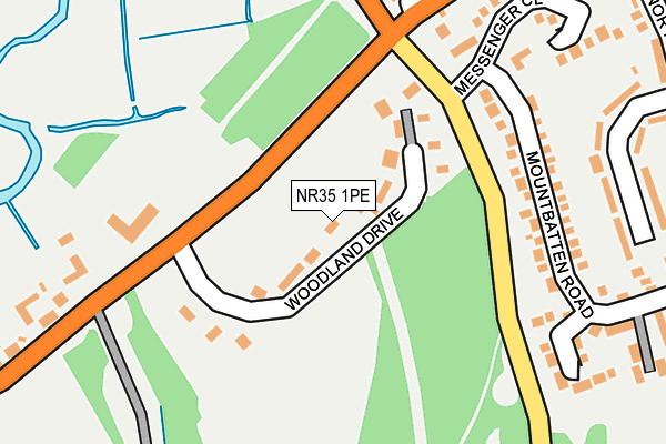 NR35 1PE map - OS OpenMap – Local (Ordnance Survey)