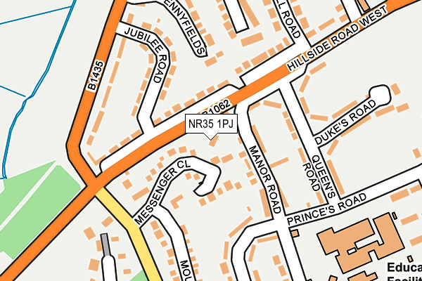NR35 1PJ map - OS OpenMap – Local (Ordnance Survey)