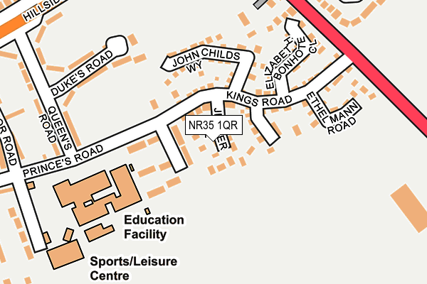 NR35 1QR map - OS OpenMap – Local (Ordnance Survey)