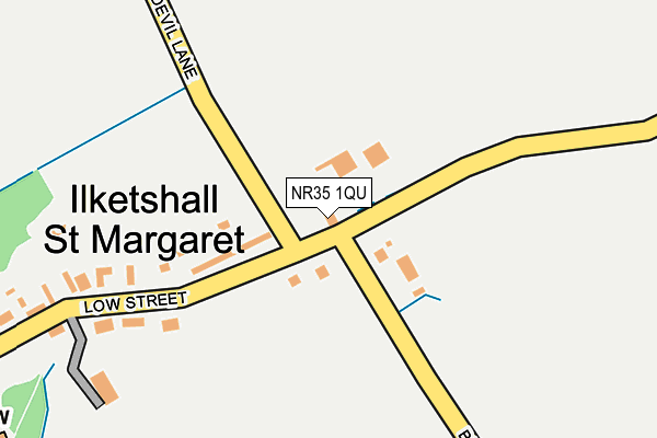 NR35 1QU map - OS OpenMap – Local (Ordnance Survey)