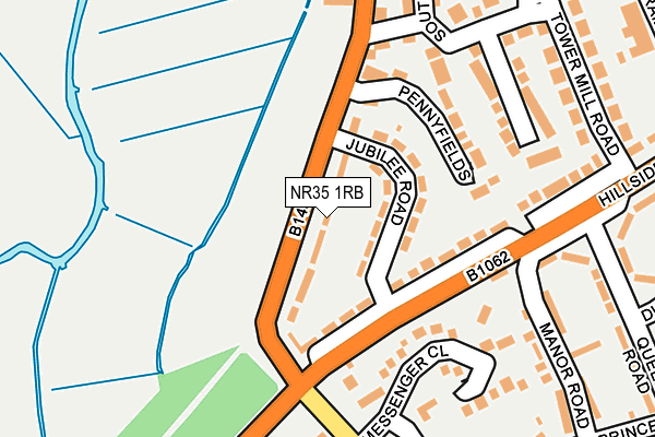 NR35 1RB map - OS OpenMap – Local (Ordnance Survey)