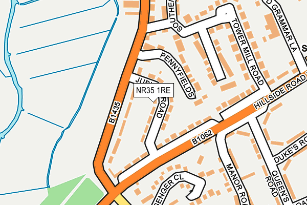 NR35 1RE map - OS OpenMap – Local (Ordnance Survey)