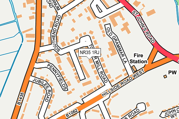NR35 1RJ map - OS OpenMap – Local (Ordnance Survey)