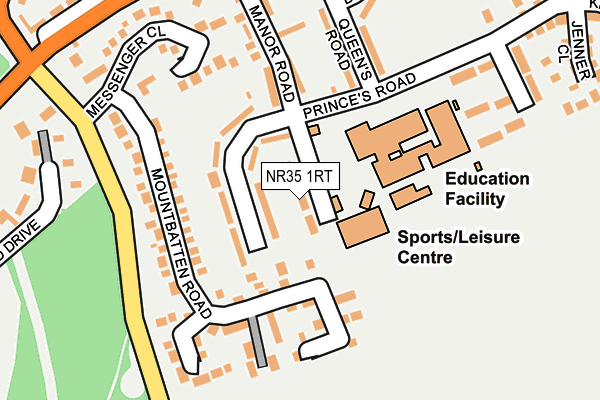 NR35 1RT map - OS OpenMap – Local (Ordnance Survey)