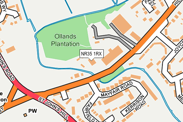 NR35 1RX map - OS OpenMap – Local (Ordnance Survey)