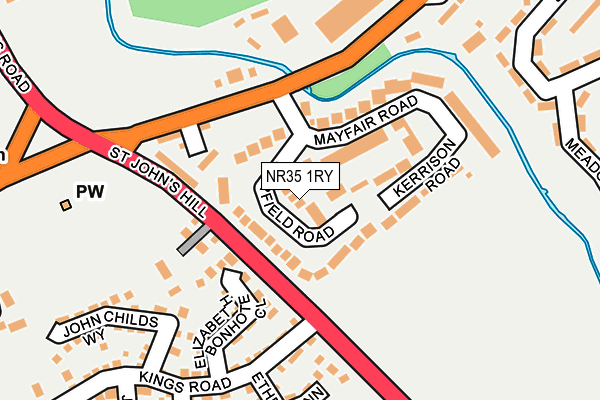 NR35 1RY map - OS OpenMap – Local (Ordnance Survey)