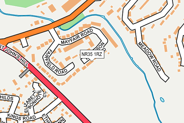 NR35 1RZ map - OS OpenMap – Local (Ordnance Survey)