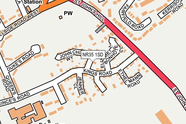 NR35 1SD map - OS OpenMap – Local (Ordnance Survey)