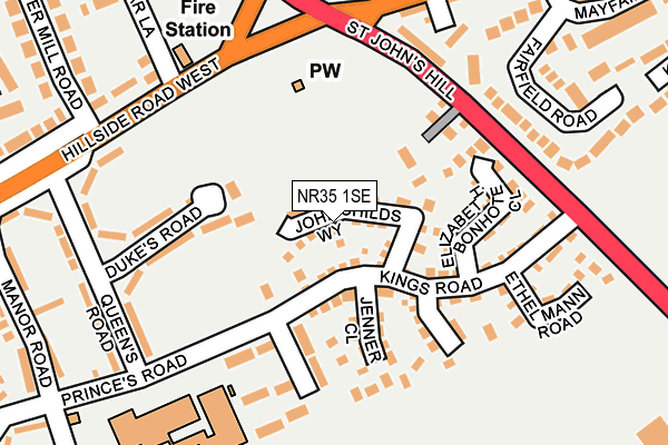 NR35 1SE map - OS OpenMap – Local (Ordnance Survey)