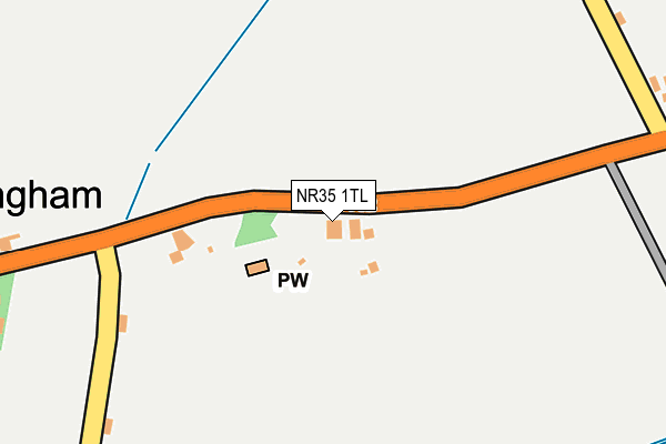 NR35 1TL map - OS OpenMap – Local (Ordnance Survey)