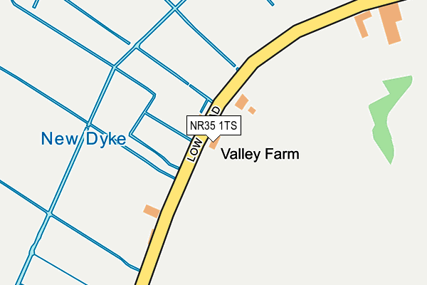 NR35 1TS map - OS OpenMap – Local (Ordnance Survey)