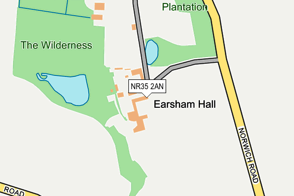 NR35 2AN map - OS OpenMap – Local (Ordnance Survey)