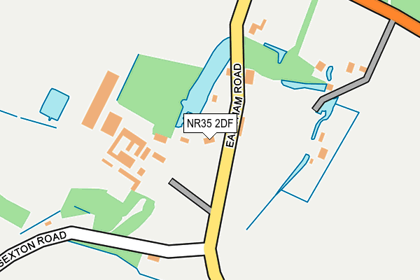 NR35 2DF map - OS OpenMap – Local (Ordnance Survey)