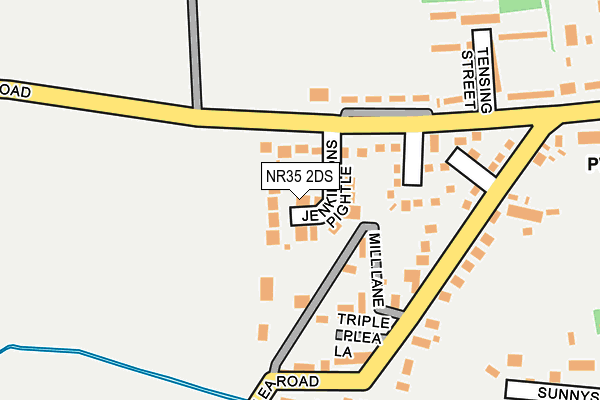 NR35 2DS map - OS OpenMap – Local (Ordnance Survey)