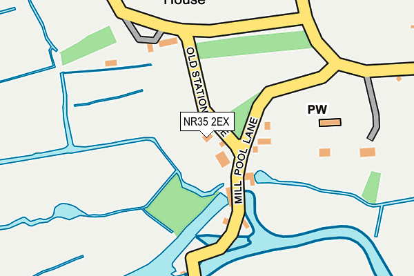 NR35 2EX map - OS OpenMap – Local (Ordnance Survey)