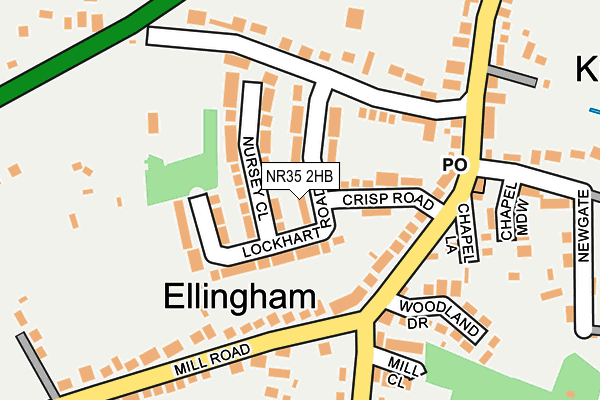 NR35 2HB map - OS OpenMap – Local (Ordnance Survey)