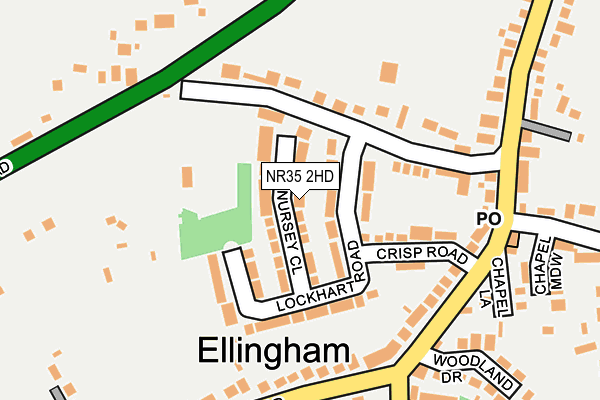 NR35 2HD map - OS OpenMap – Local (Ordnance Survey)