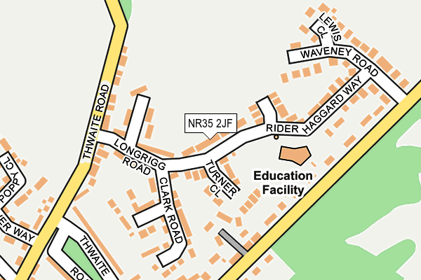 NR35 2JF map - OS OpenMap – Local (Ordnance Survey)