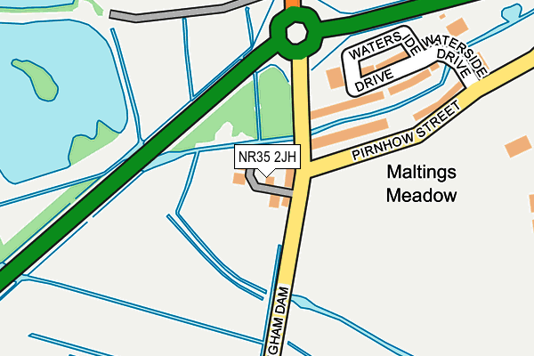 NR35 2JH map - OS OpenMap – Local (Ordnance Survey)