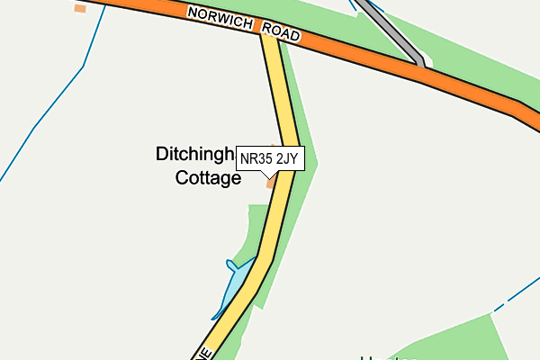 NR35 2JY map - OS OpenMap – Local (Ordnance Survey)