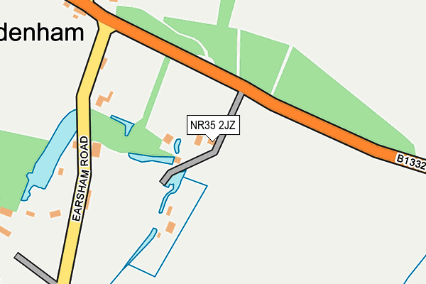 NR35 2JZ map - OS OpenMap – Local (Ordnance Survey)