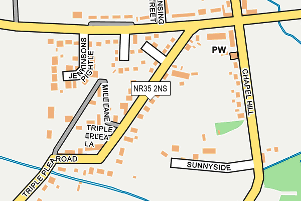 NR35 2NS map - OS OpenMap – Local (Ordnance Survey)