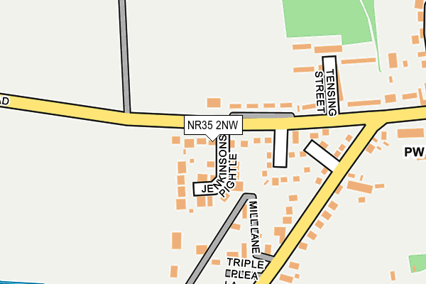 NR35 2NW map - OS OpenMap – Local (Ordnance Survey)