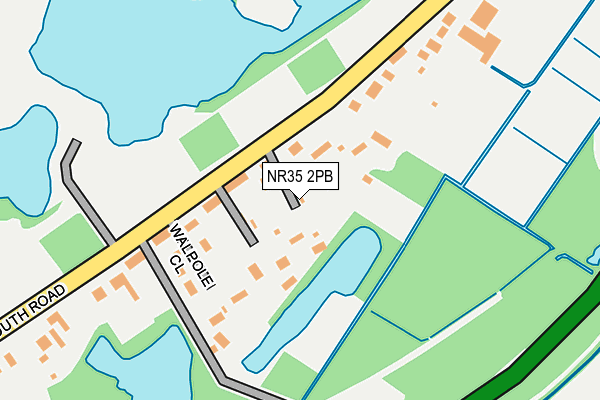 NR35 2PB map - OS OpenMap – Local (Ordnance Survey)