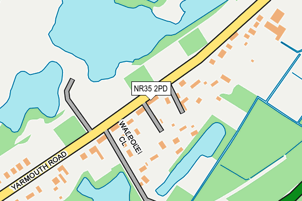 NR35 2PD map - OS OpenMap – Local (Ordnance Survey)