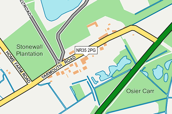 NR35 2PG map - OS OpenMap – Local (Ordnance Survey)