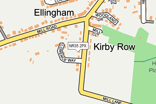 NR35 2PX map - OS OpenMap – Local (Ordnance Survey)