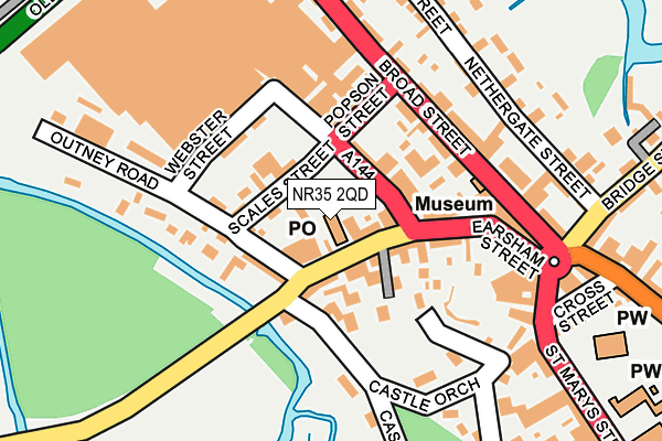 NR35 2QD map - OS OpenMap – Local (Ordnance Survey)