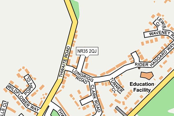 NR35 2QJ map - OS OpenMap – Local (Ordnance Survey)