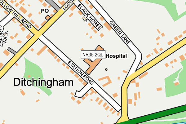 NR35 2QL map - OS OpenMap – Local (Ordnance Survey)