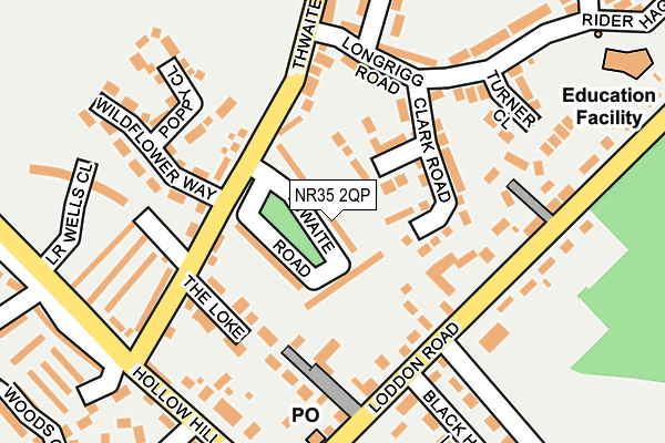 NR35 2QP map - OS OpenMap – Local (Ordnance Survey)