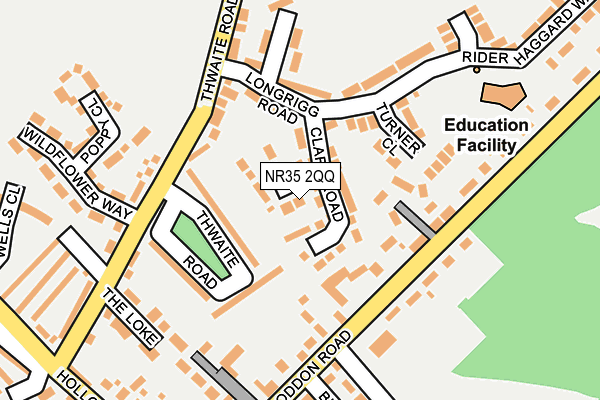 NR35 2QQ map - OS OpenMap – Local (Ordnance Survey)