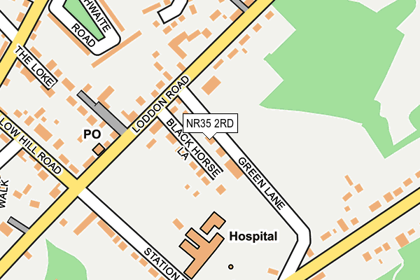 NR35 2RD map - OS OpenMap – Local (Ordnance Survey)