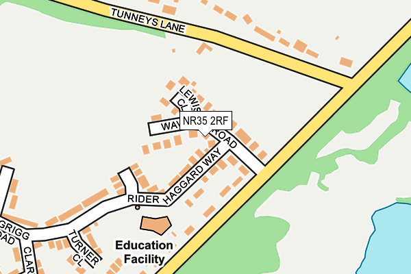 NR35 2RF map - OS OpenMap – Local (Ordnance Survey)