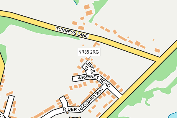 NR35 2RG map - OS OpenMap – Local (Ordnance Survey)