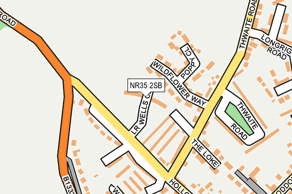 NR35 2SB map - OS OpenMap – Local (Ordnance Survey)