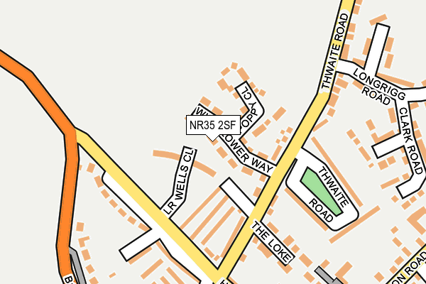 NR35 2SF map - OS OpenMap – Local (Ordnance Survey)