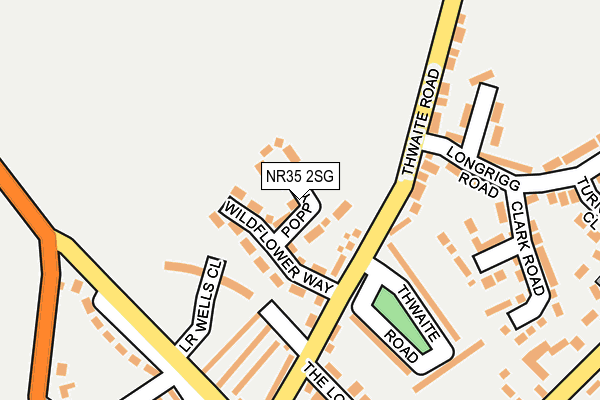 NR35 2SG map - OS OpenMap – Local (Ordnance Survey)