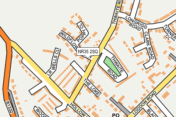 NR35 2SQ map - OS OpenMap – Local (Ordnance Survey)