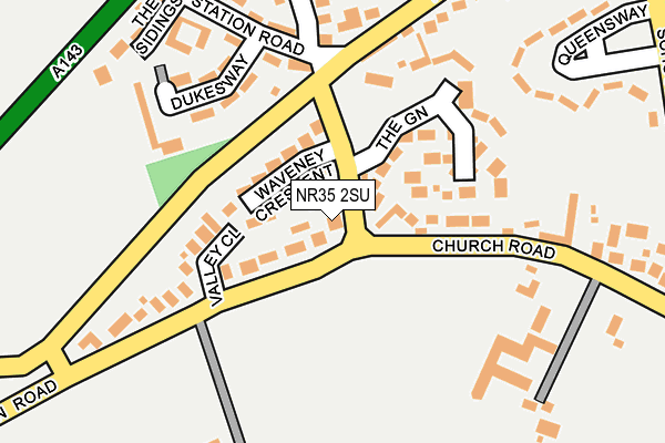 NR35 2SU map - OS OpenMap – Local (Ordnance Survey)
